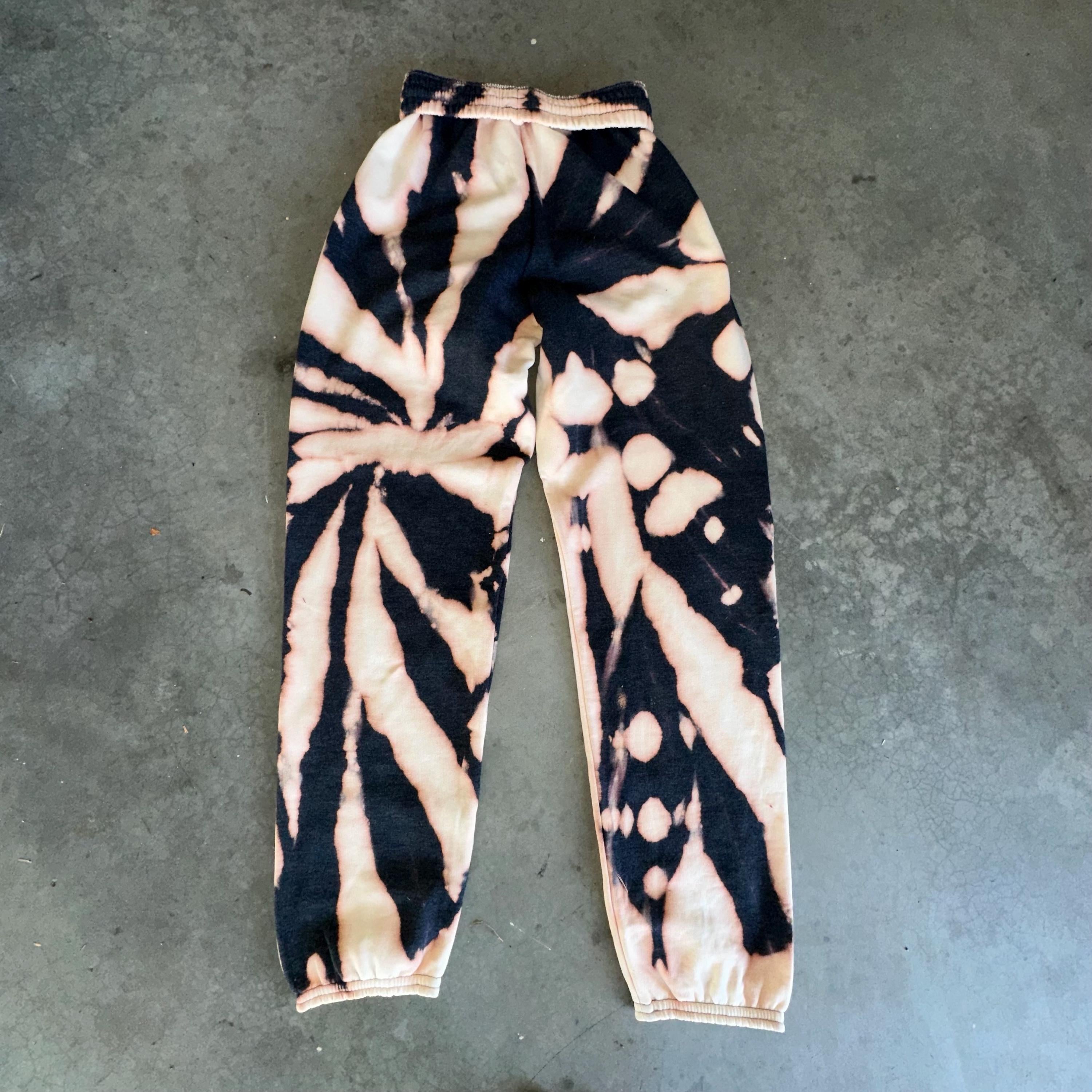 Gray Tie Dye Sweat Pants