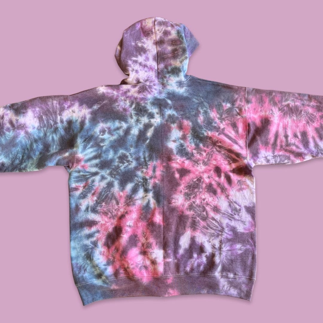 Pink TIE DYE Zip Up Hoodie