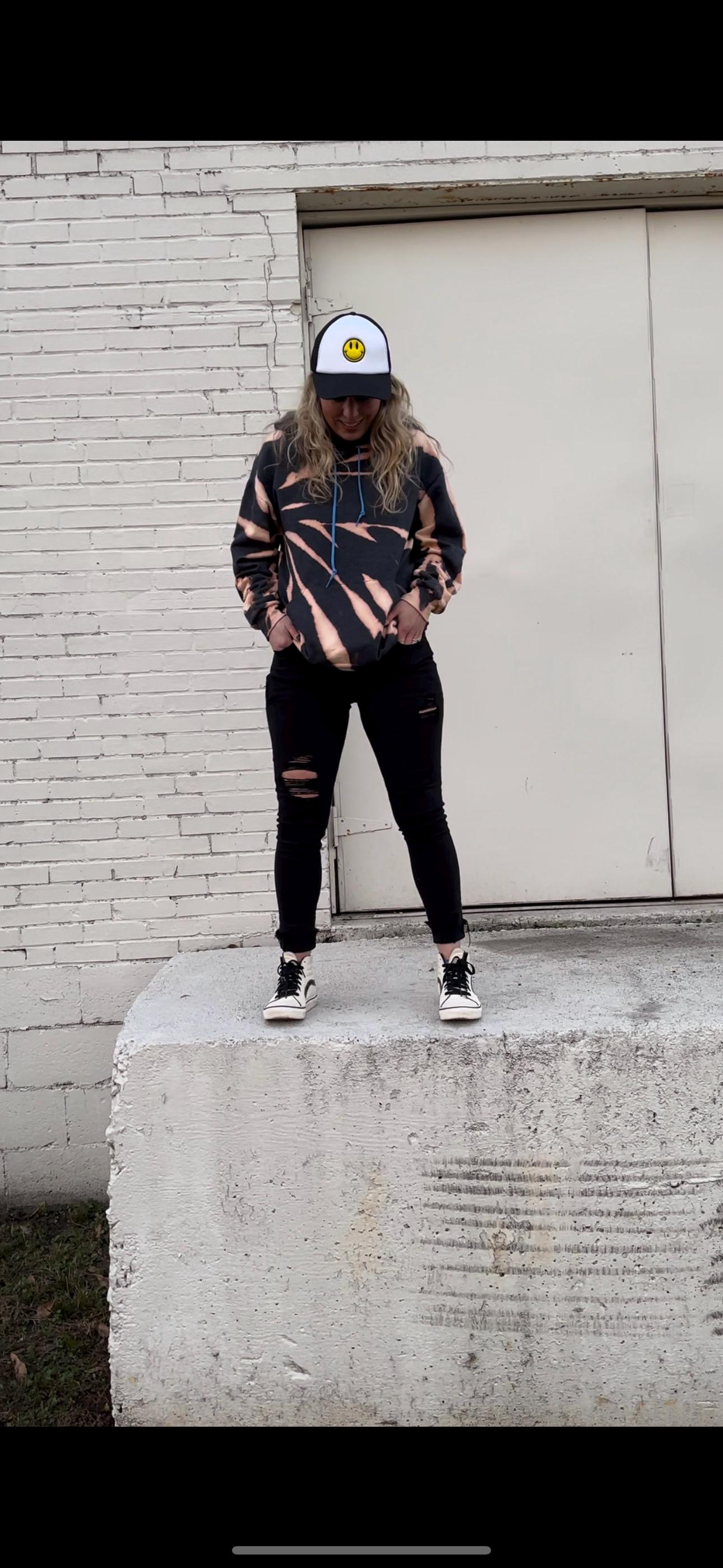 Gray Tie Dyed Hoodie