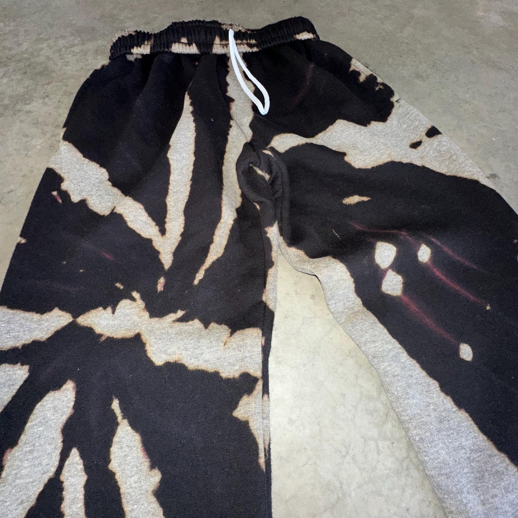 Black Reverse Tie Dye Sweat Pants