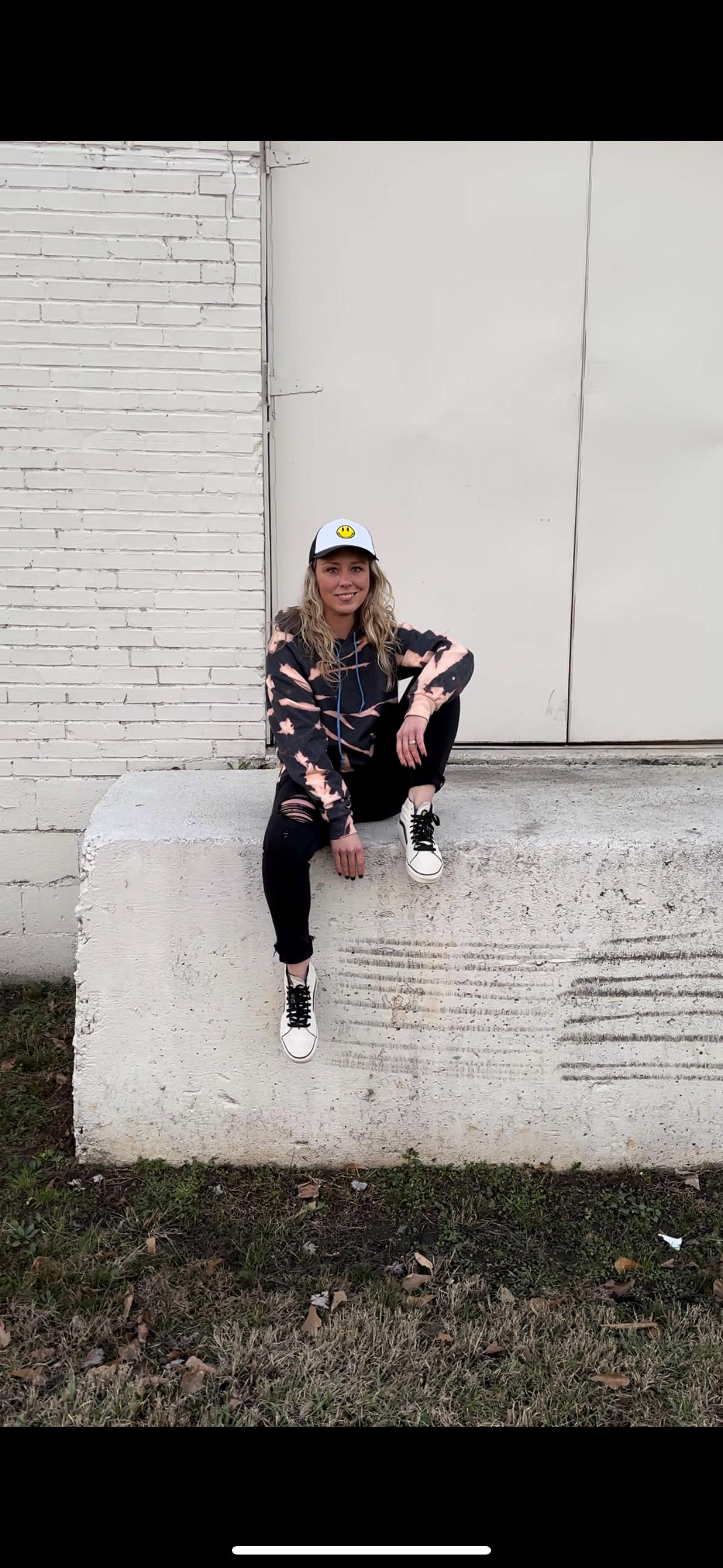 Gray Tie Dyed Hoodie