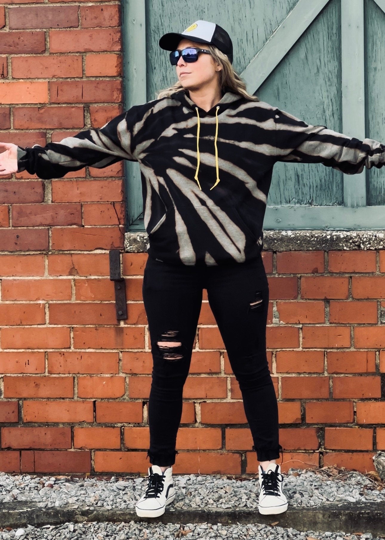 Black Tie Dye Hoodie