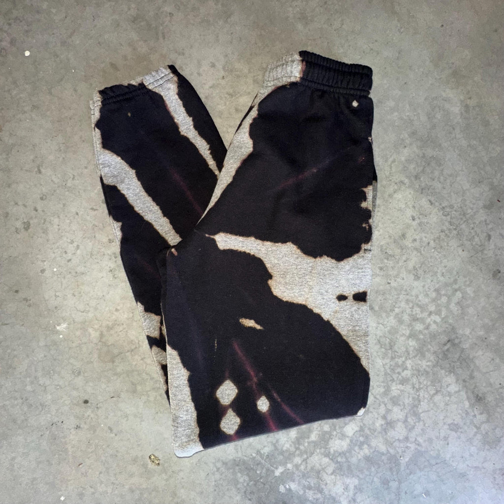 Black Reverse Tie Dye Sweat Pants