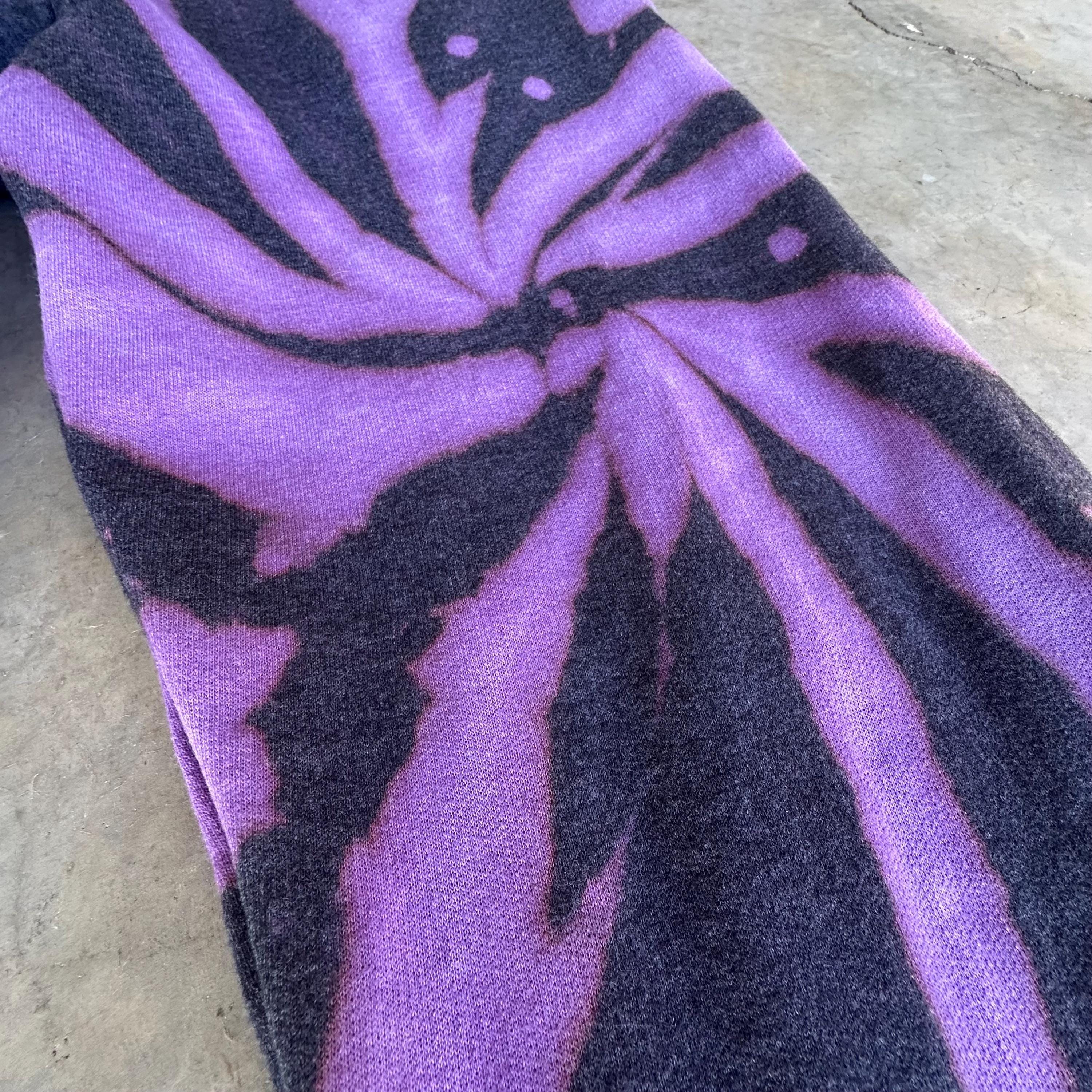 Purple Reverse Tie Dye Pants