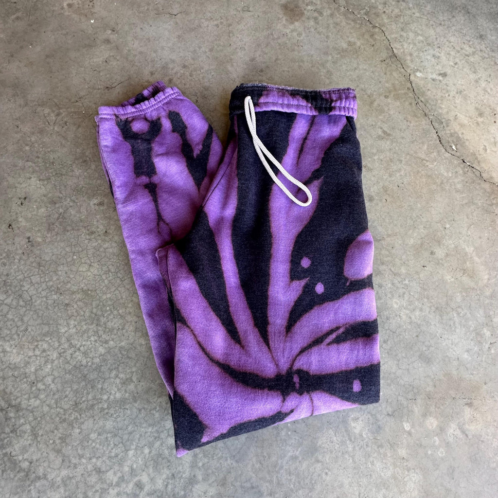 Purple Reverse Tie Dye Pants