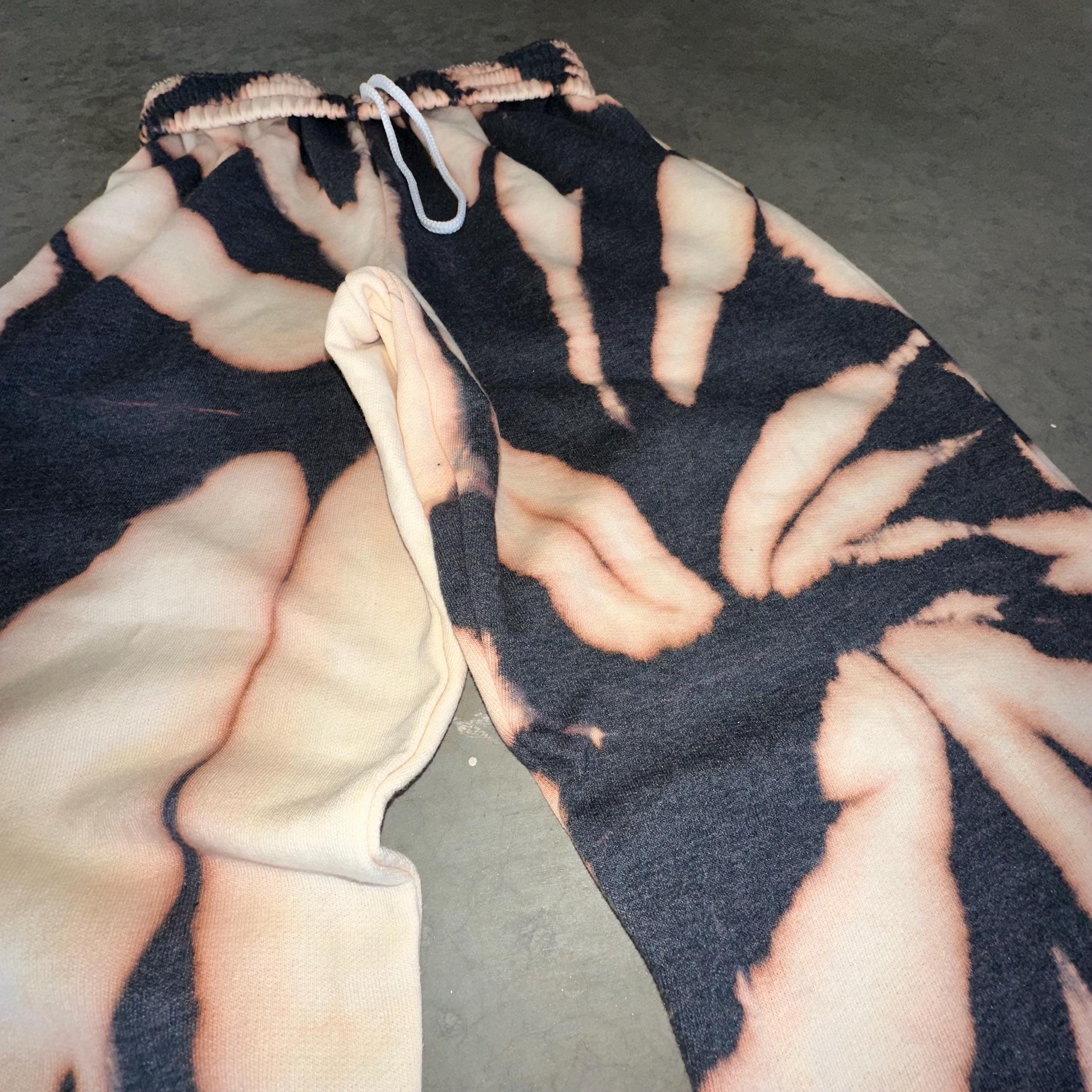 Gray Tie Dye Sweat Pants